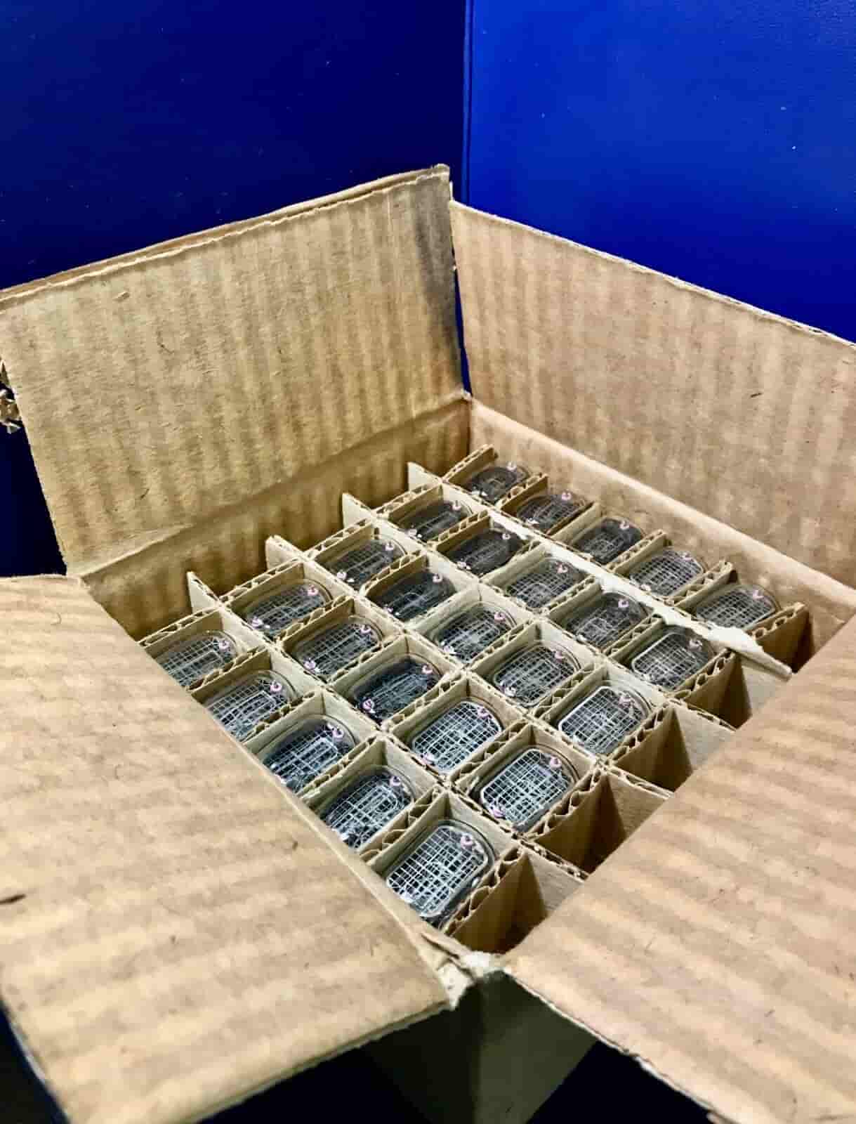 original box of nixie in15 valves