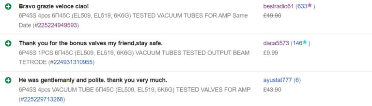 el509 tube equivalent feedback 3